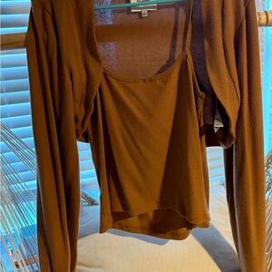 Reformation Sweater Set - Pecan Brown